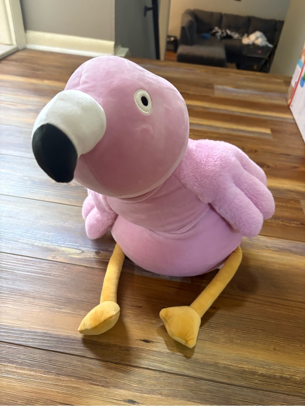 Target Pink Weighted Flamingo Plush Toy with Yellow Legs
